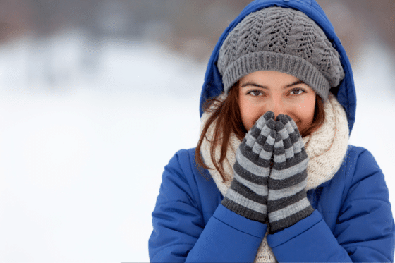 Woman in cold