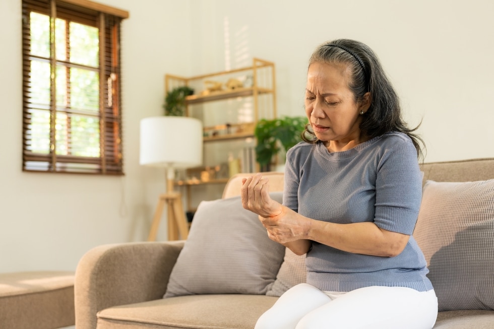 A woman suffers from neuropathy.